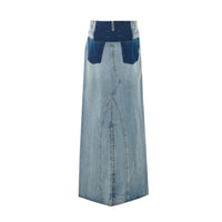 Maison Margiela Maison Margiela Women Two-Tone Denim Maxi Skirt