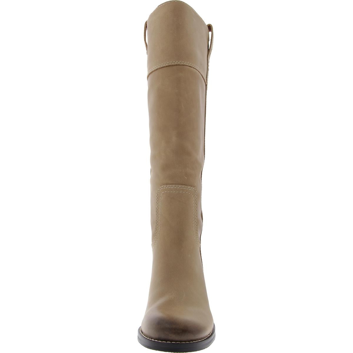 Womens Extra Wide Calf Leather Knee-High Boots