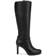 Taelynn Womens Zipper Leather Knee-High Boots