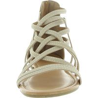 Hanni Womens Woven Gladiator Sandals