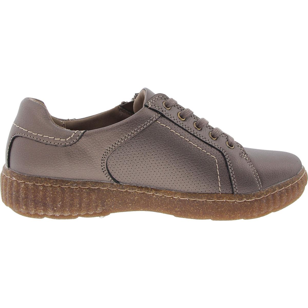CAROLINE JANNA Womens Zipper Leather Casual And Fashion Sneakers
