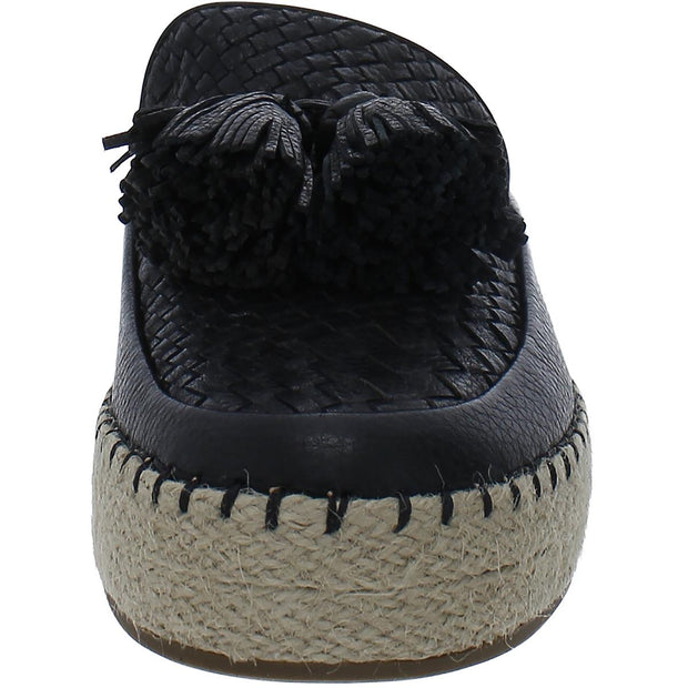 Rory Womens Leather Slip-On Espadrilles