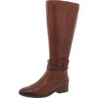 REID Womens Leather Wide Calf Knee-High Boots
