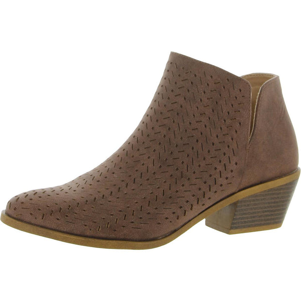 Payton Womens Faux Leather Ankle Chelsea Boots