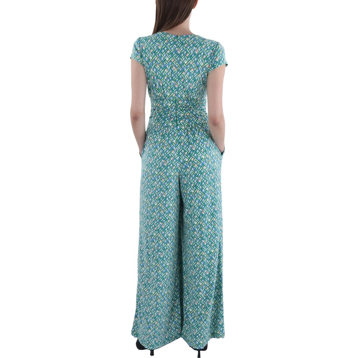 Womens Printed Wide Leg Jumpsuit