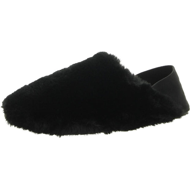 Womens Faux Shearling Comfy Slide Slippers