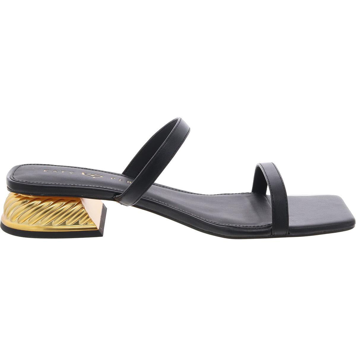 The Framing Low Heel Womens Solid Faux Leather Heels