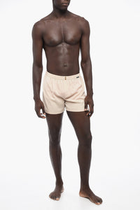Dolce & Gabbana UNDERWEAR Silk Shorts with Elastic Waistband