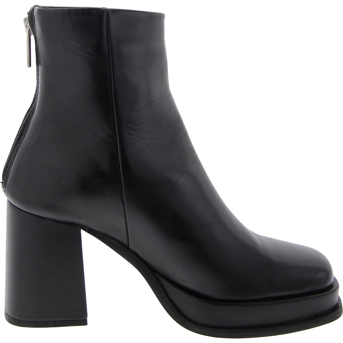Maxxy Womens Leather Block Heel Ankle Boots