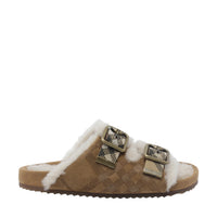 Burberry Burberry Women Urchin Sandals In Check Shearling
