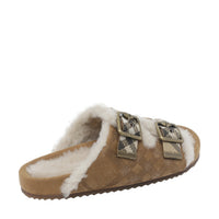 Burberry Burberry Women Urchin Sandals In Check Shearling