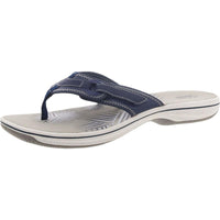 Breeze Milah Womens Thong Sandals Slip On 11 Medium Navy Synthetic