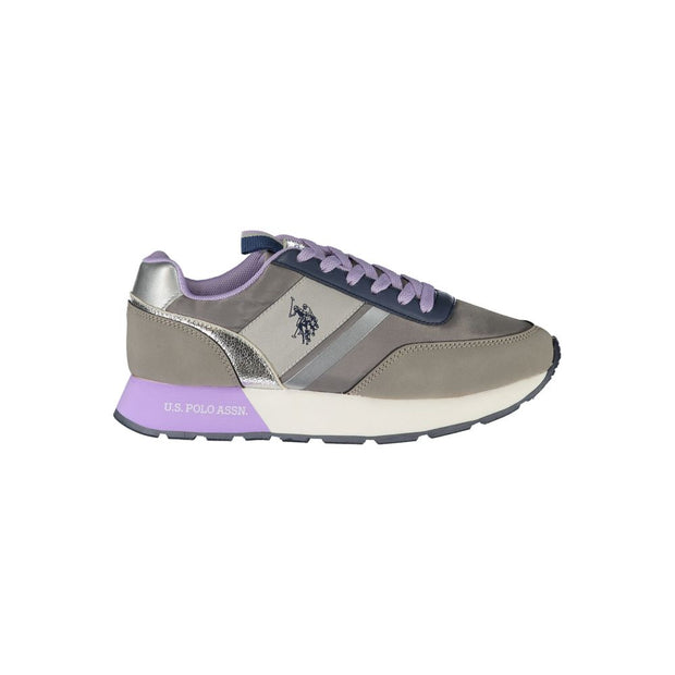 U.S. POLO ASSN. Chic Gray Sneakers with Contrast Women's Detailing