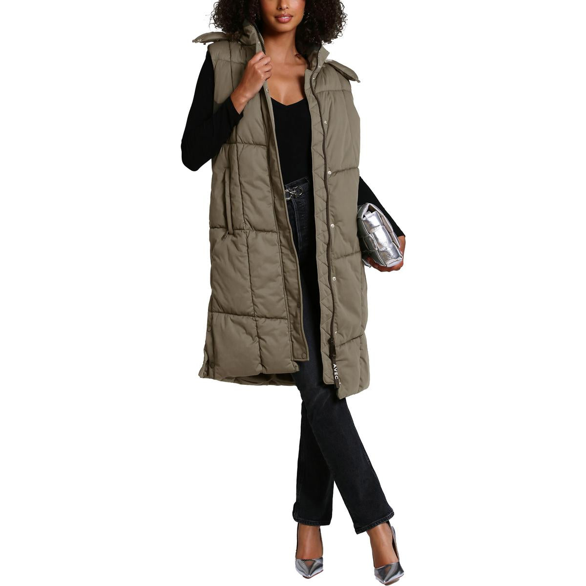 Womens Quilted Longline Vest