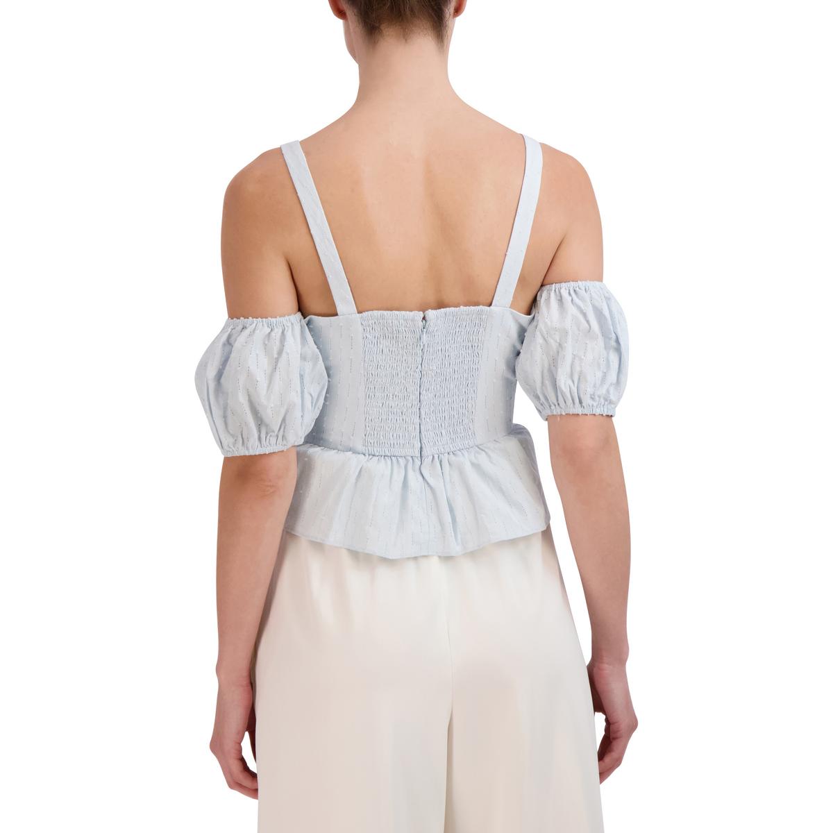 Womens Cotton Off The Shoulder Peplum Top
