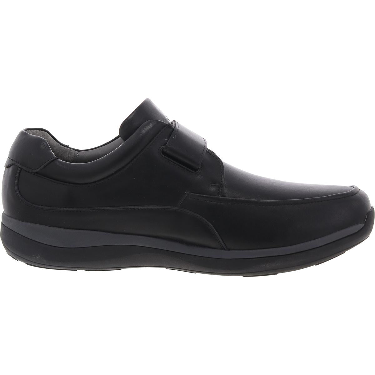 Mens Leather Laceless Slip-On Sneakers
