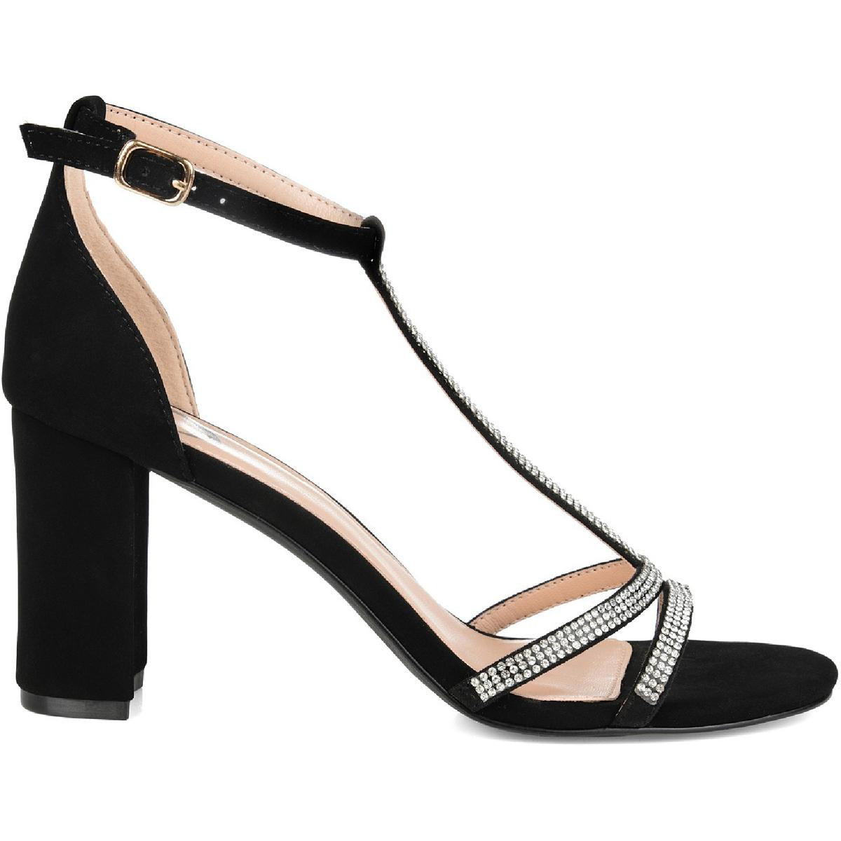 Denali Womens Rhinestone T-Strap Sandals