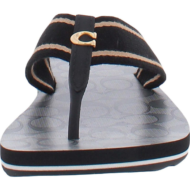 Zoe Webbed Womens Thong Slip On Flip-Flops