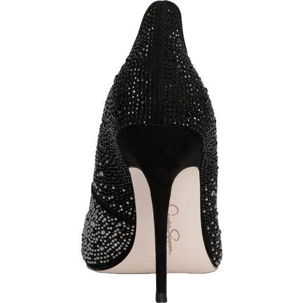 Wayva Womens Rhinestone Pointed Toe Heels