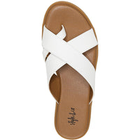 Carolyn Womens Slip On Flat Slide Sandals