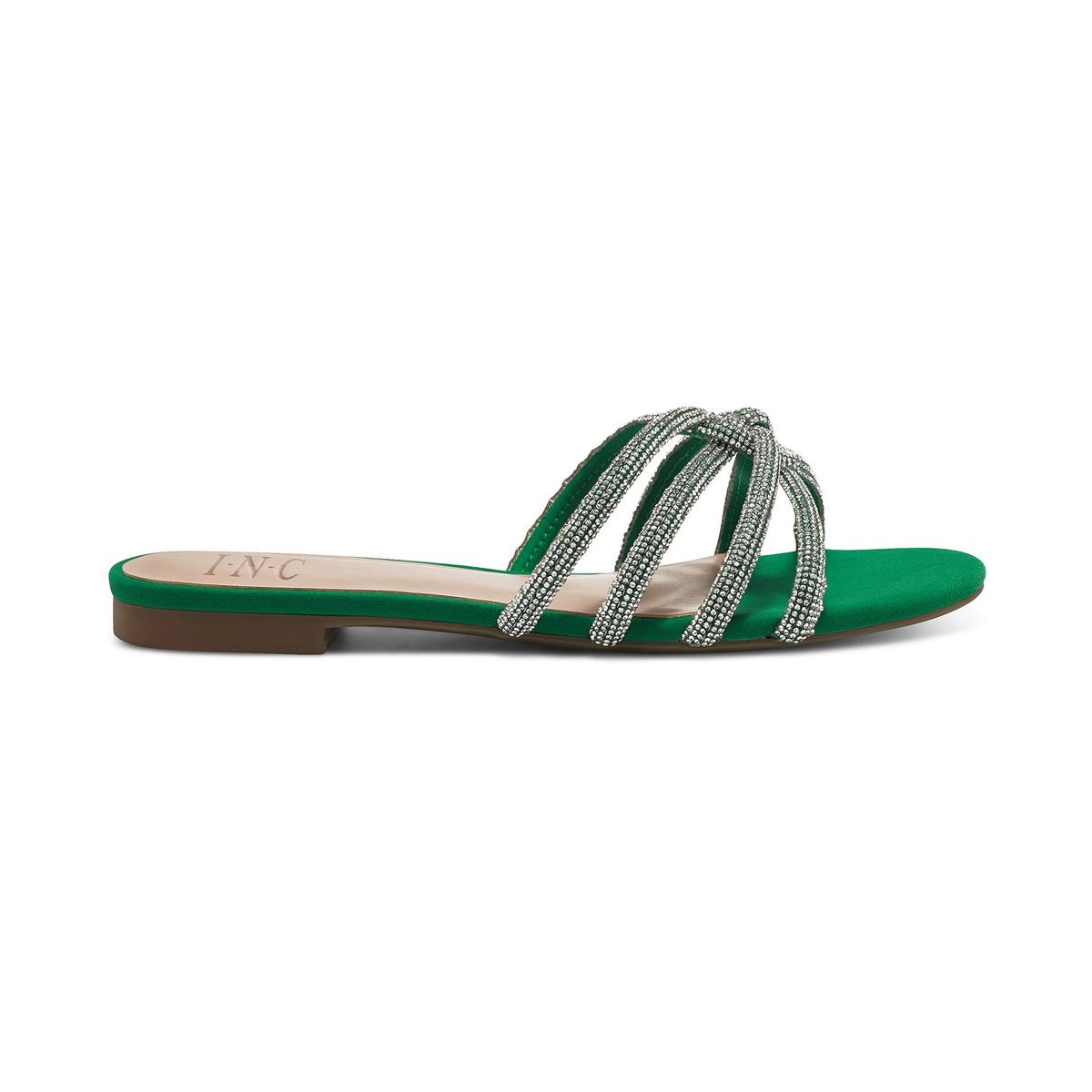 Ariah Womens Rhinestones Flat Slides