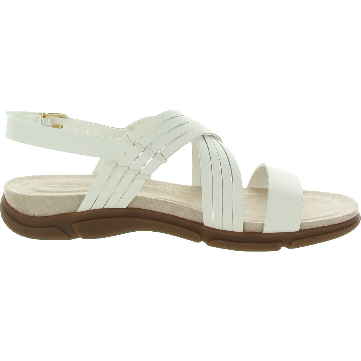 Marlis Womens Leather Padded Sole Slingback Sandals