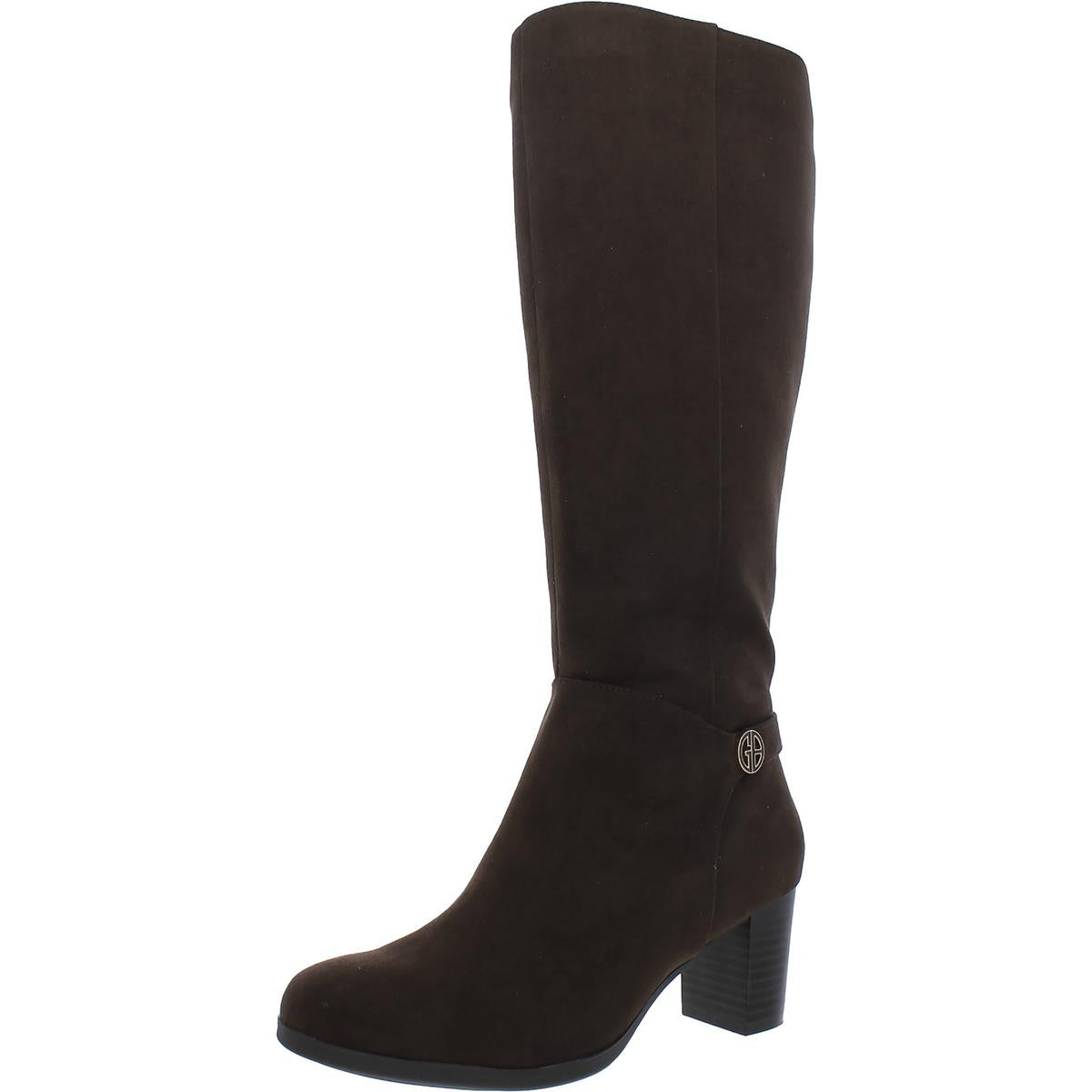 Adonnys Womens Faux Suede Knee-High Boots