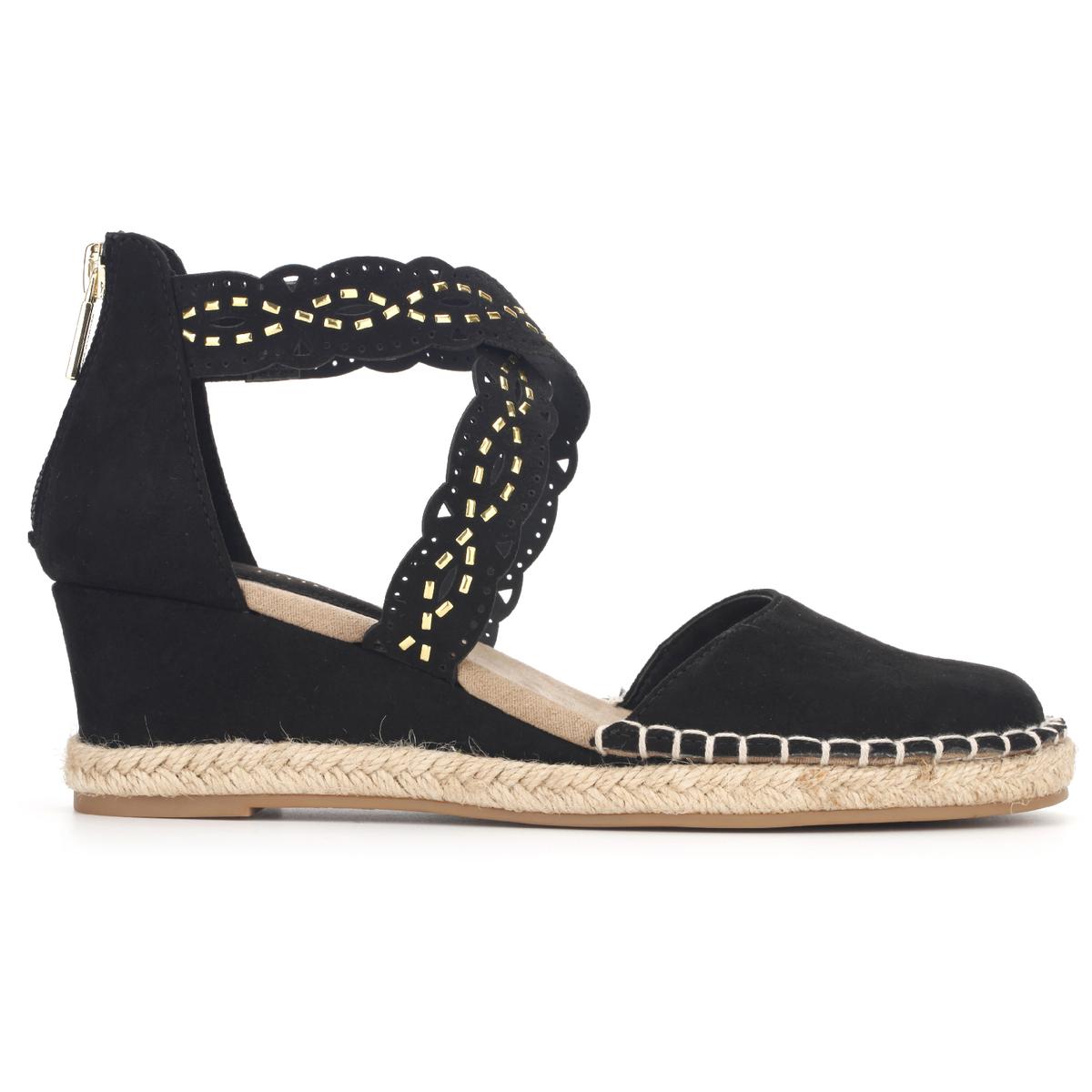 Clo X Band Womens Faux Leather Strappy Espadrilles