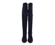 Stuart Weitzman Women's Vanland Dark Blue Suede Knee High Boots