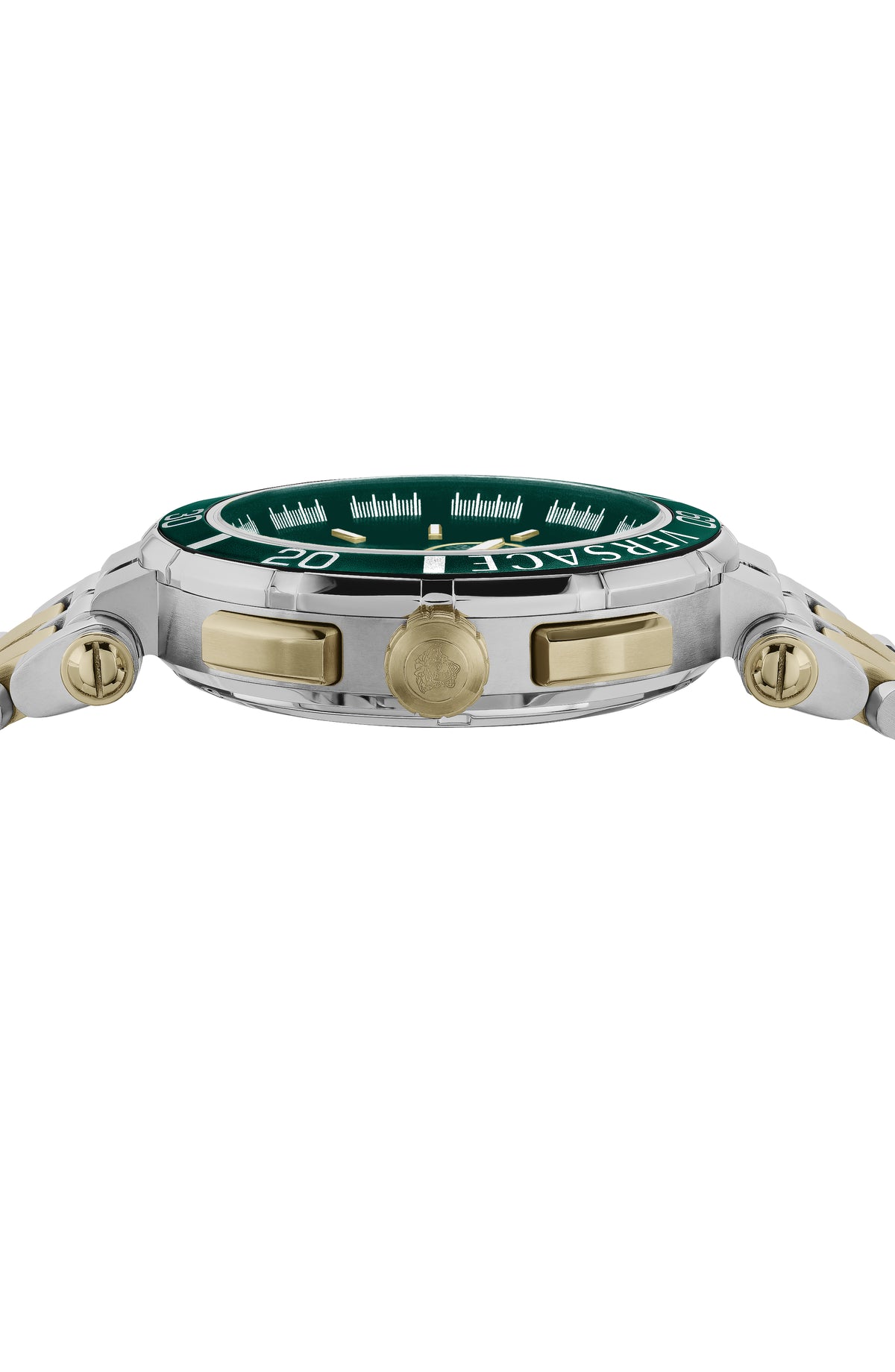 Versace Mens Two Tone 45mm Bracelet Fashion Watch