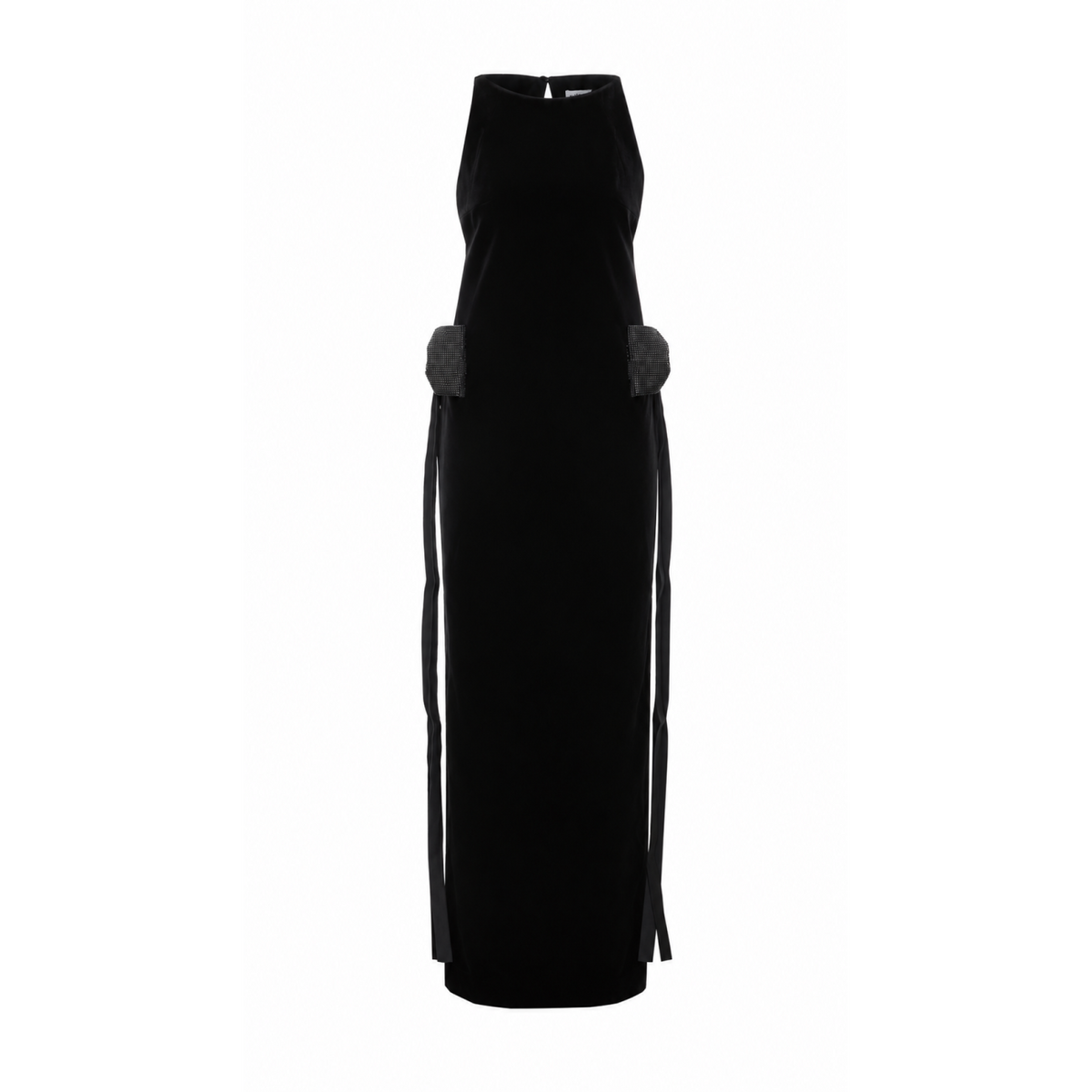 Self Portrait Women Velvet Bow Maxi Dress