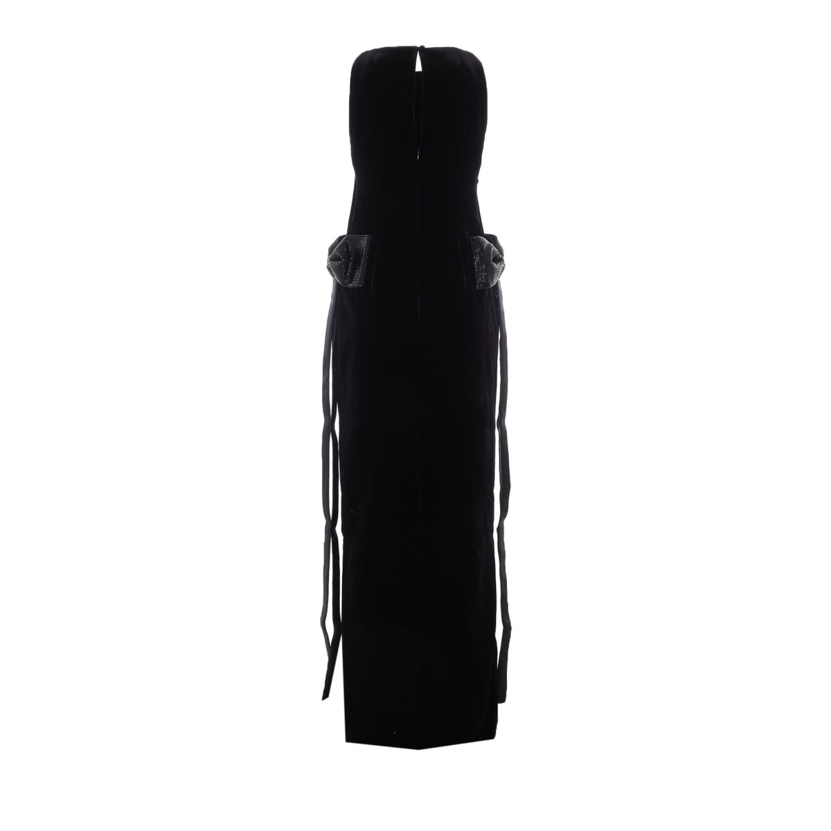 Self Portrait Women Velvet Bow Maxi Dress