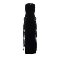 Self Portrait Women Velvet Bow Maxi Dress
