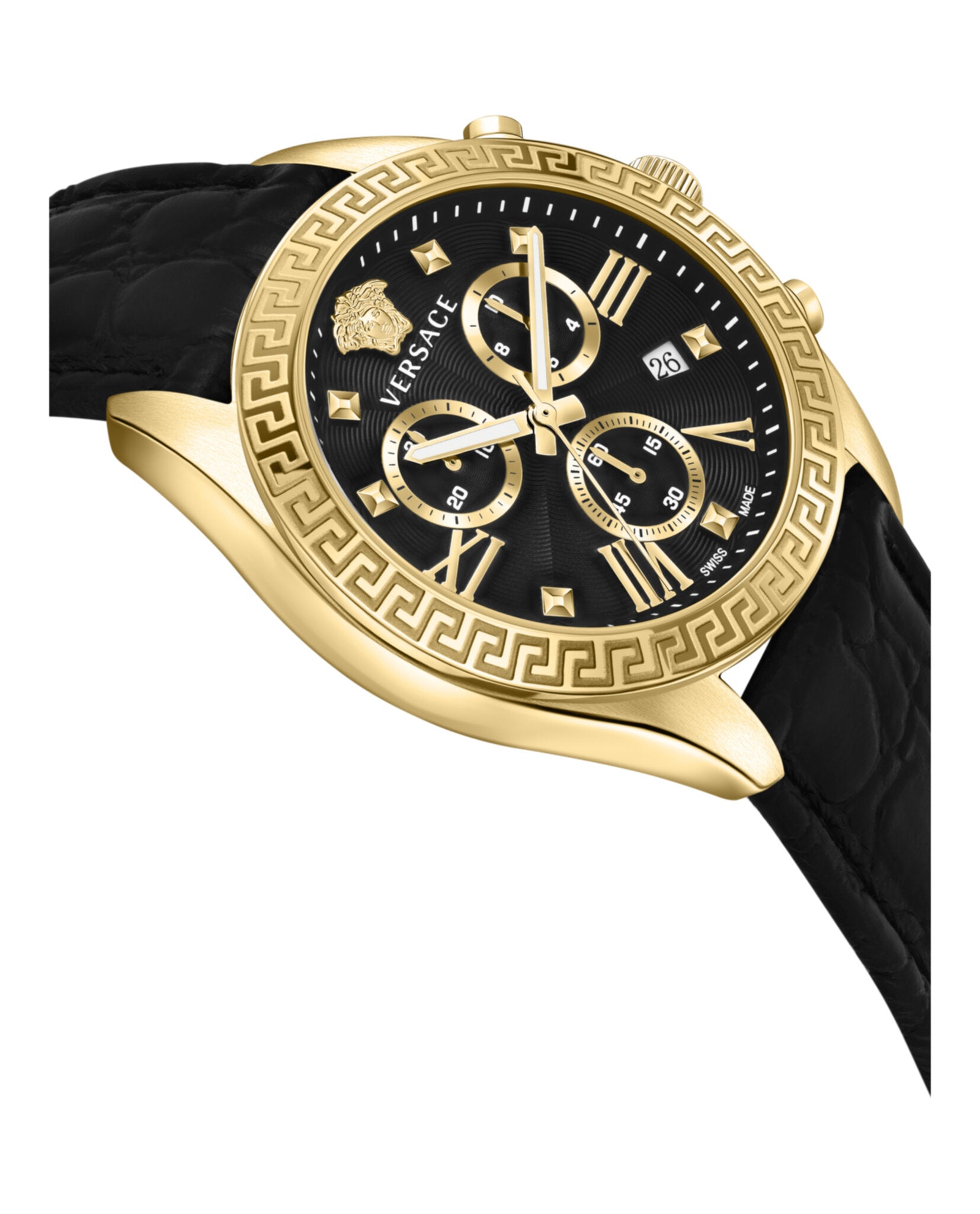 Versace Womens Greca Chrono  40mm Strap Fashion Watch