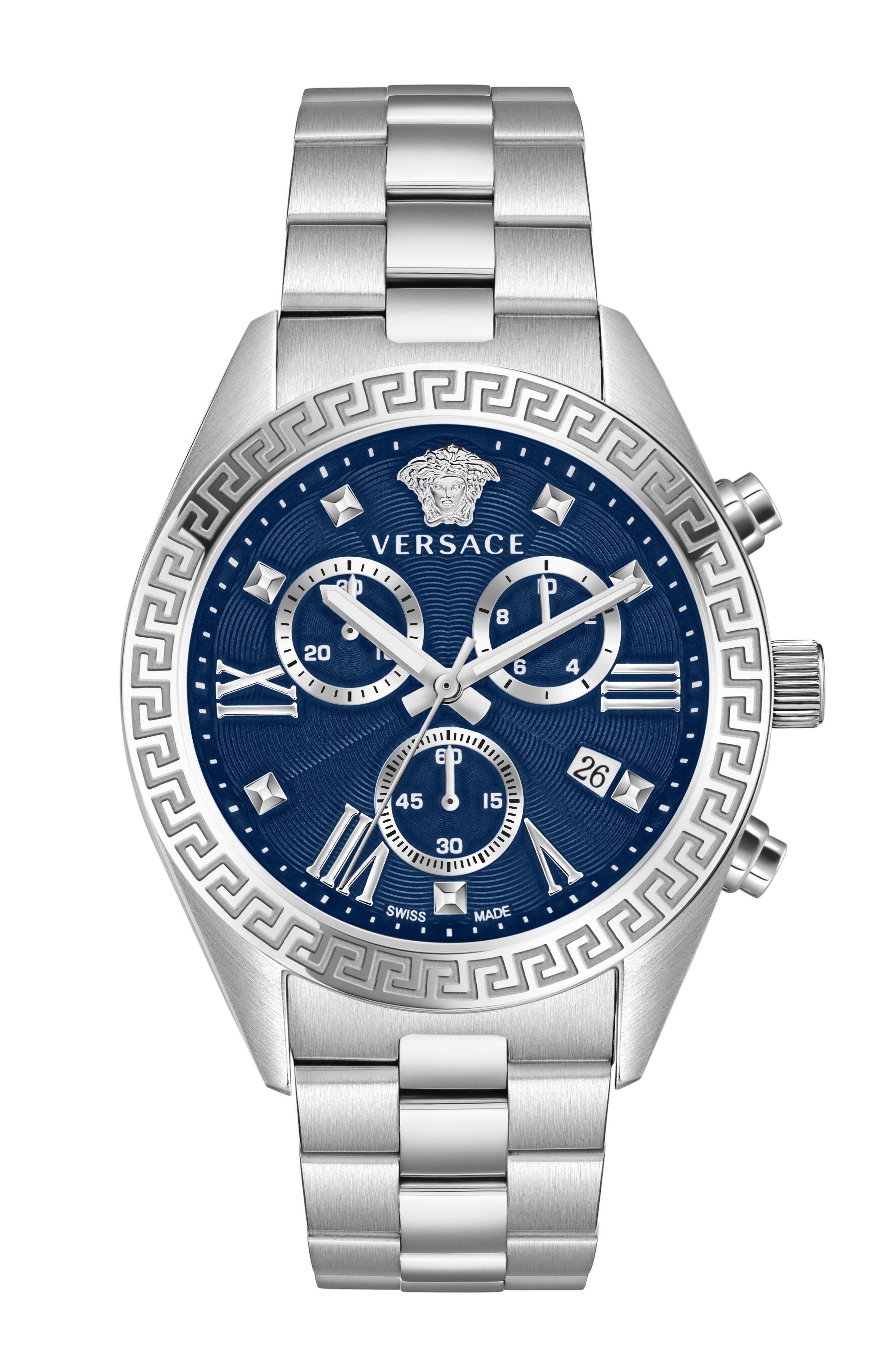 Versace Womens Greca Chrono  40mm Bracelet Fashion Watch
