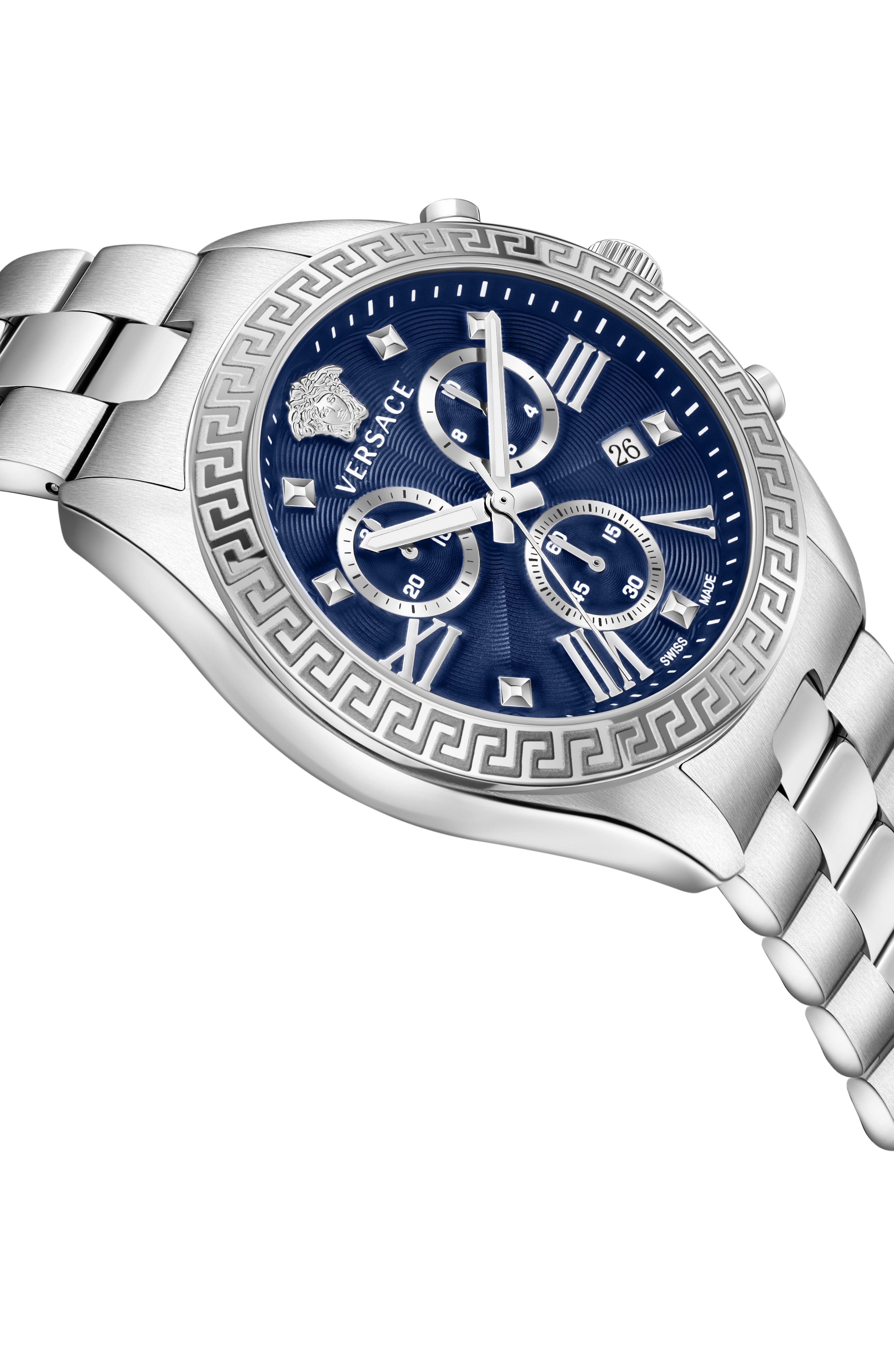 Versace Womens Greca Chrono  40mm Bracelet Fashion Watch