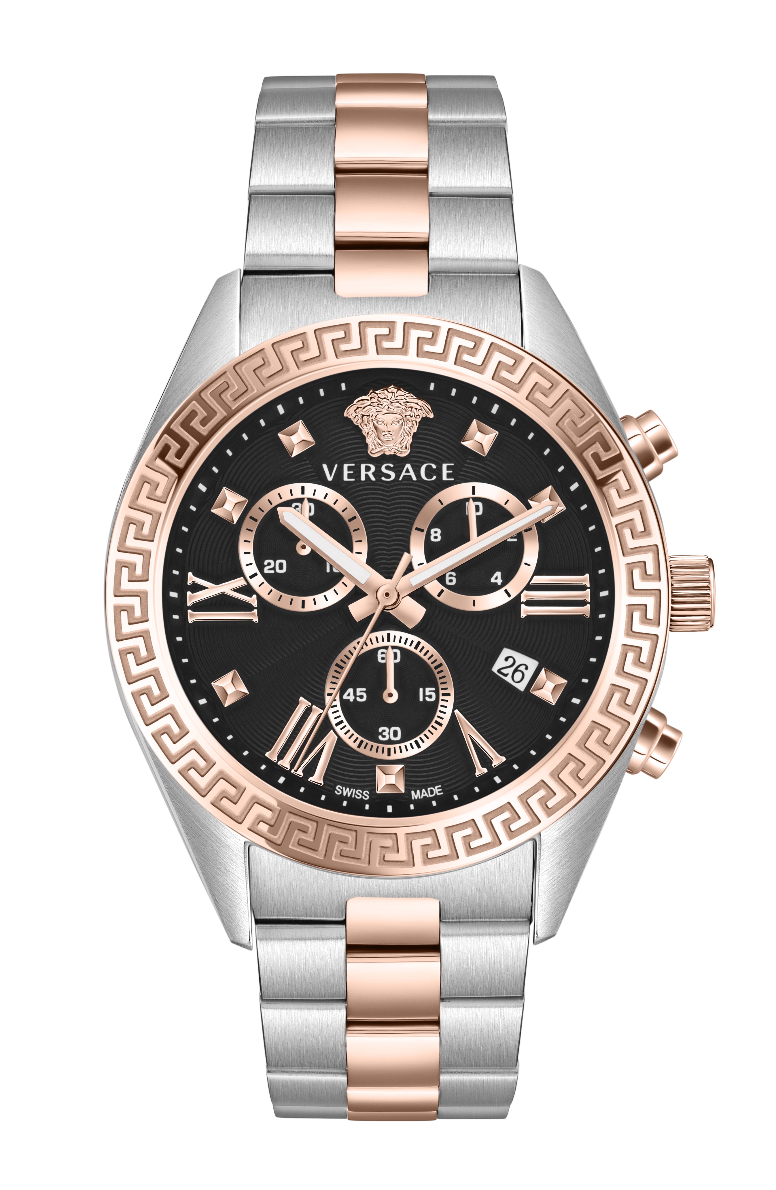 Versace Womens Greca Chrono  40mm Bracelet Fashion Watch