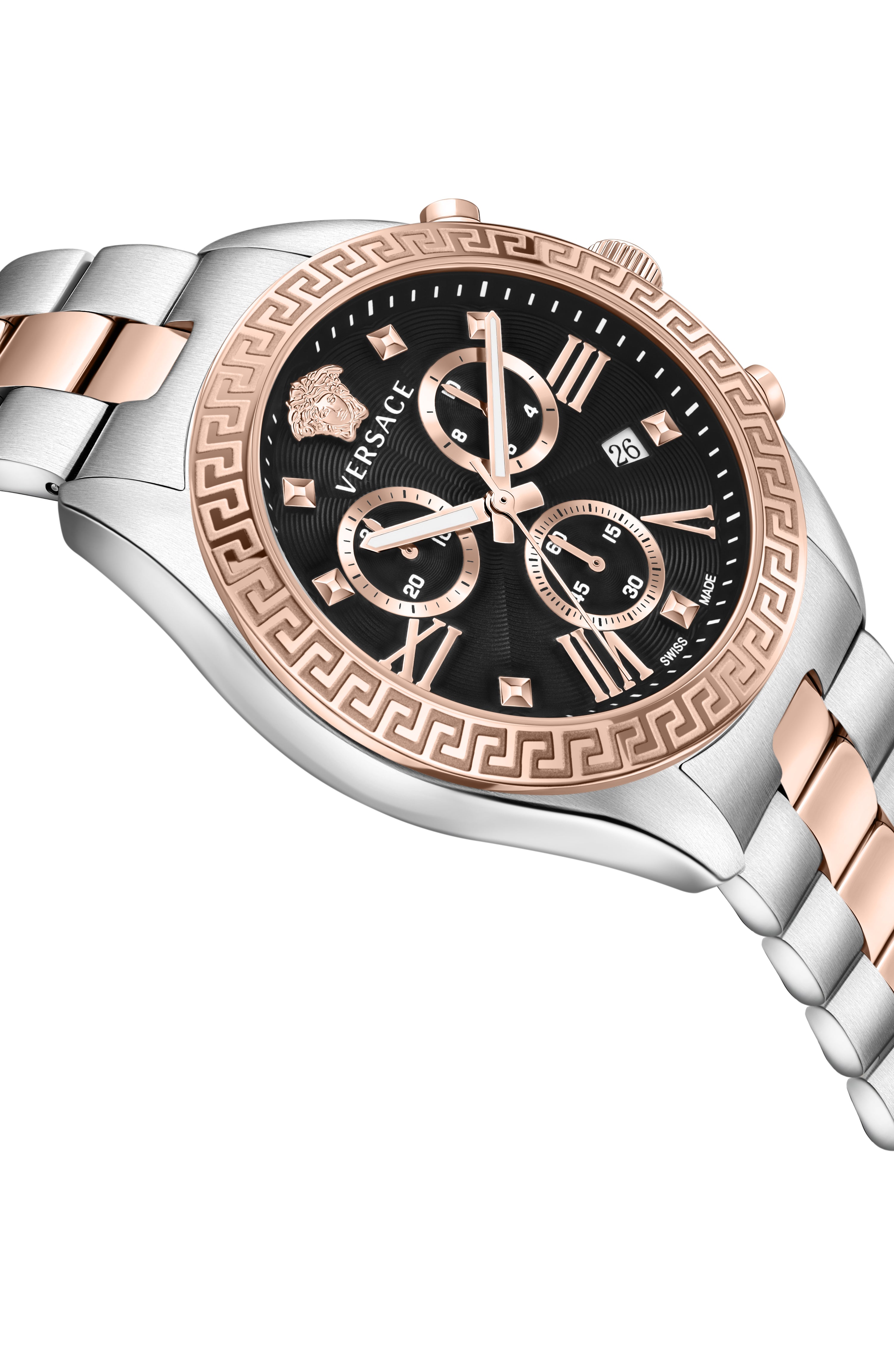 Versace Womens Greca Chrono  40mm Bracelet Fashion Watch