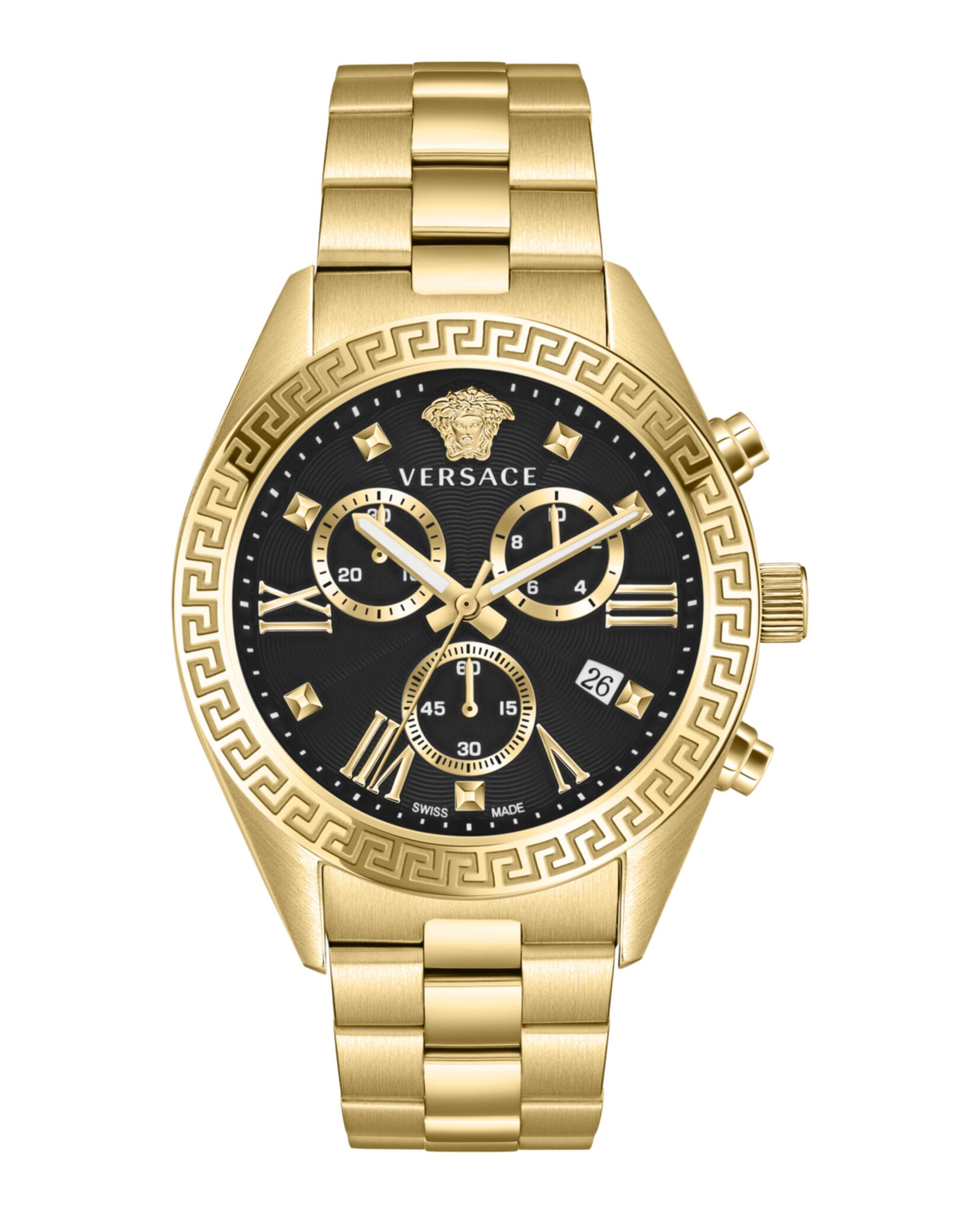 Versace Womens Greca Chrono  40mm Bracelet Fashion Watch