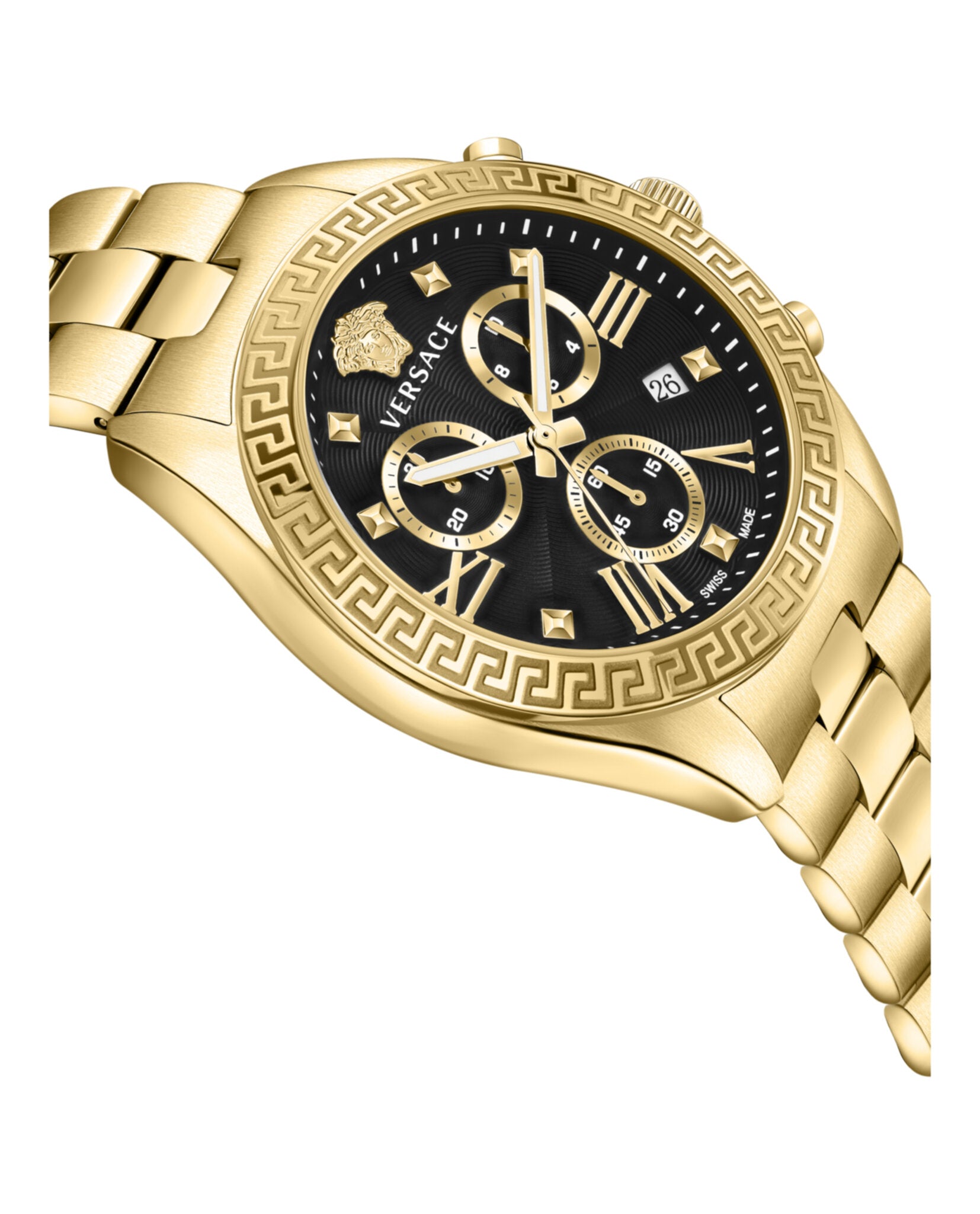 Versace Womens Greca Chrono  40mm Bracelet Fashion Watch