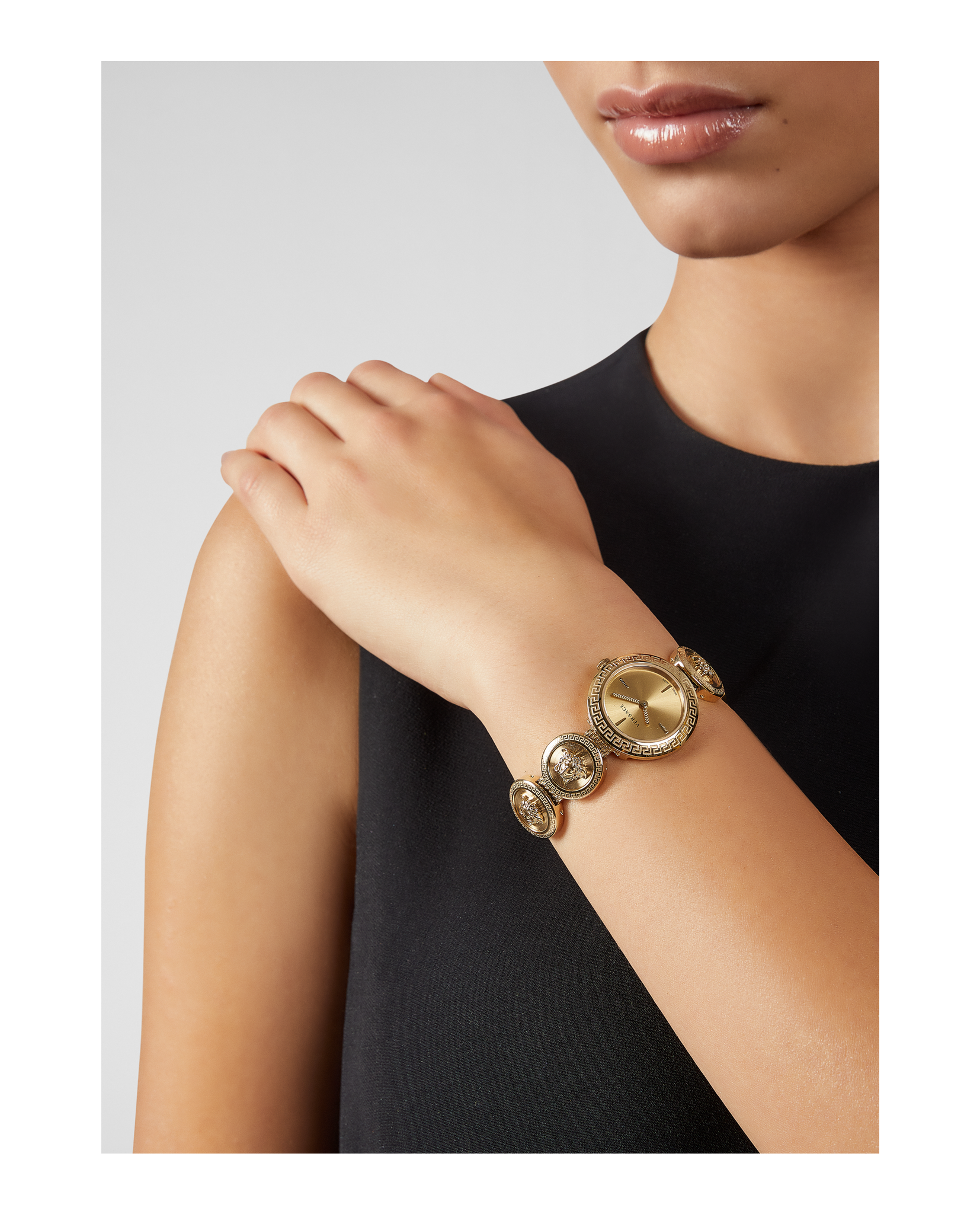Versace Versace Womens  Gold 28mm Bracelet Fashion Watch