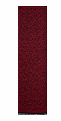 Versace Jeans Couture Monochrome Black Red Mens Scarf