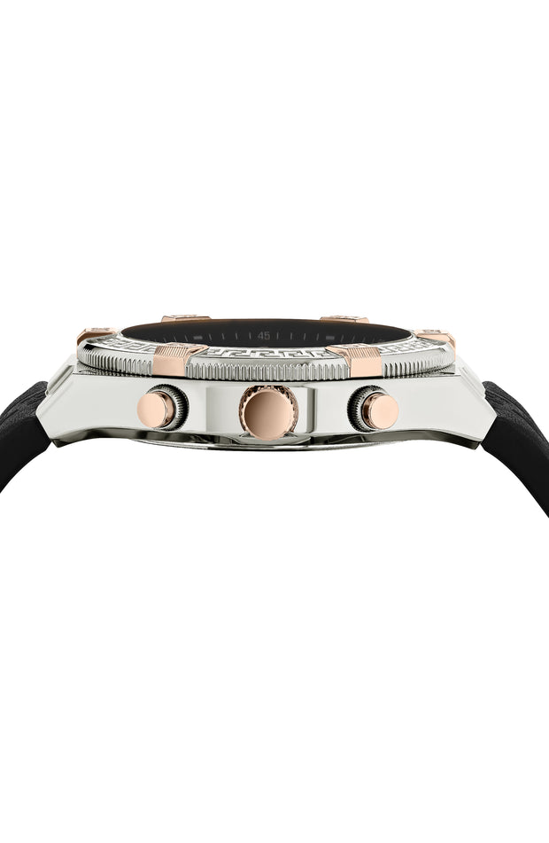 Versace Mens V-Sporty Greca Stainless Steel 46mm Strap Fashion Watch