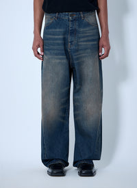Vetements Men Wide-Leg Denim Trousers