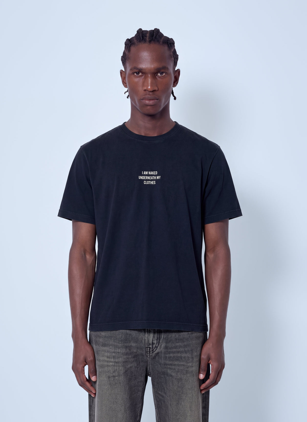 Vetements Men I Am Naked Under My Clothes Regular Fit T-Shirt