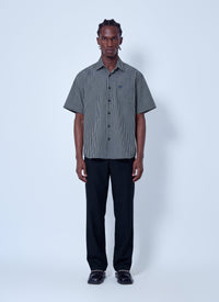 Vetements Men Metal Logo Checked Short Sleeve Shirt