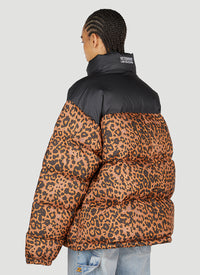 Vetements Women Leopard Print Puffer Jacket