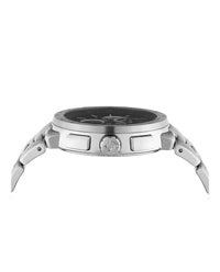 Versace Mens Mystique Chrono Stainless Steel 46mm Bracelet Fashion Watch