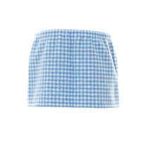 Miu Miu Miu Miu Women Vichy Fleece Mini Skirt With Miu Miu Logo