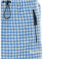 Miu Miu Miu Miu Women Vichy Fleece Mini Skirt With Miu Miu Logo